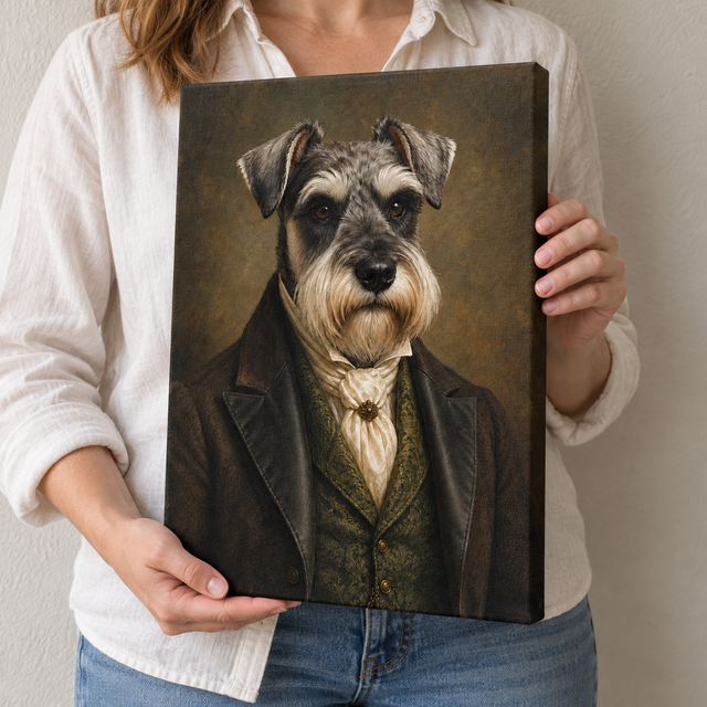 The Noble Statesman Custom Pet Canvas — lifestyle view
