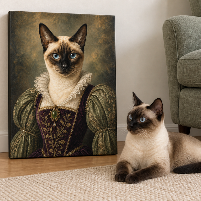 The Velvet Duchess Custom Pet Canvas — lifestyle view