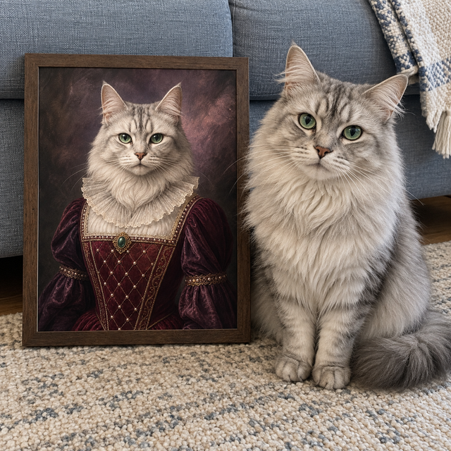 The Crimson Countess Custom Art Print — lifestyle view