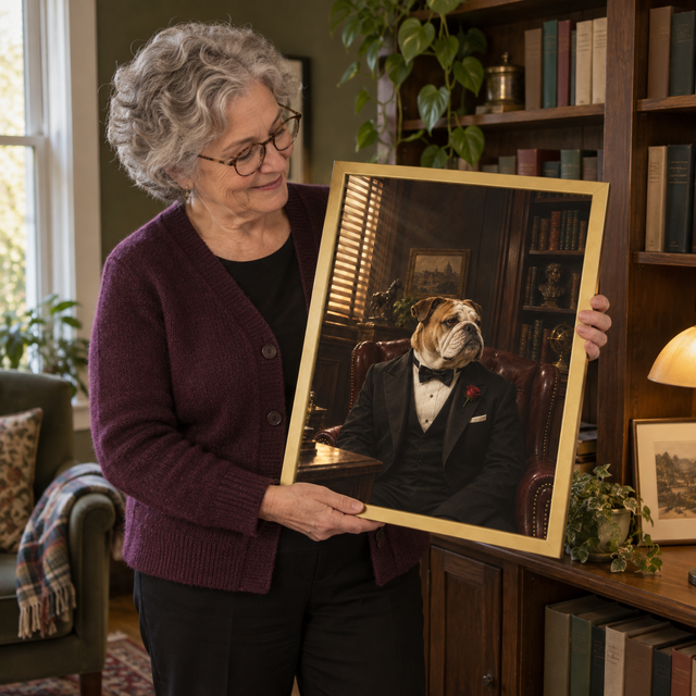The Dogfather Custom Art Print — lifestyle view
