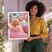 The Pink Icon Custom Art Print — lifestyle view