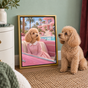 The Pink Icon Custom Pet Canvas — lifestyle view