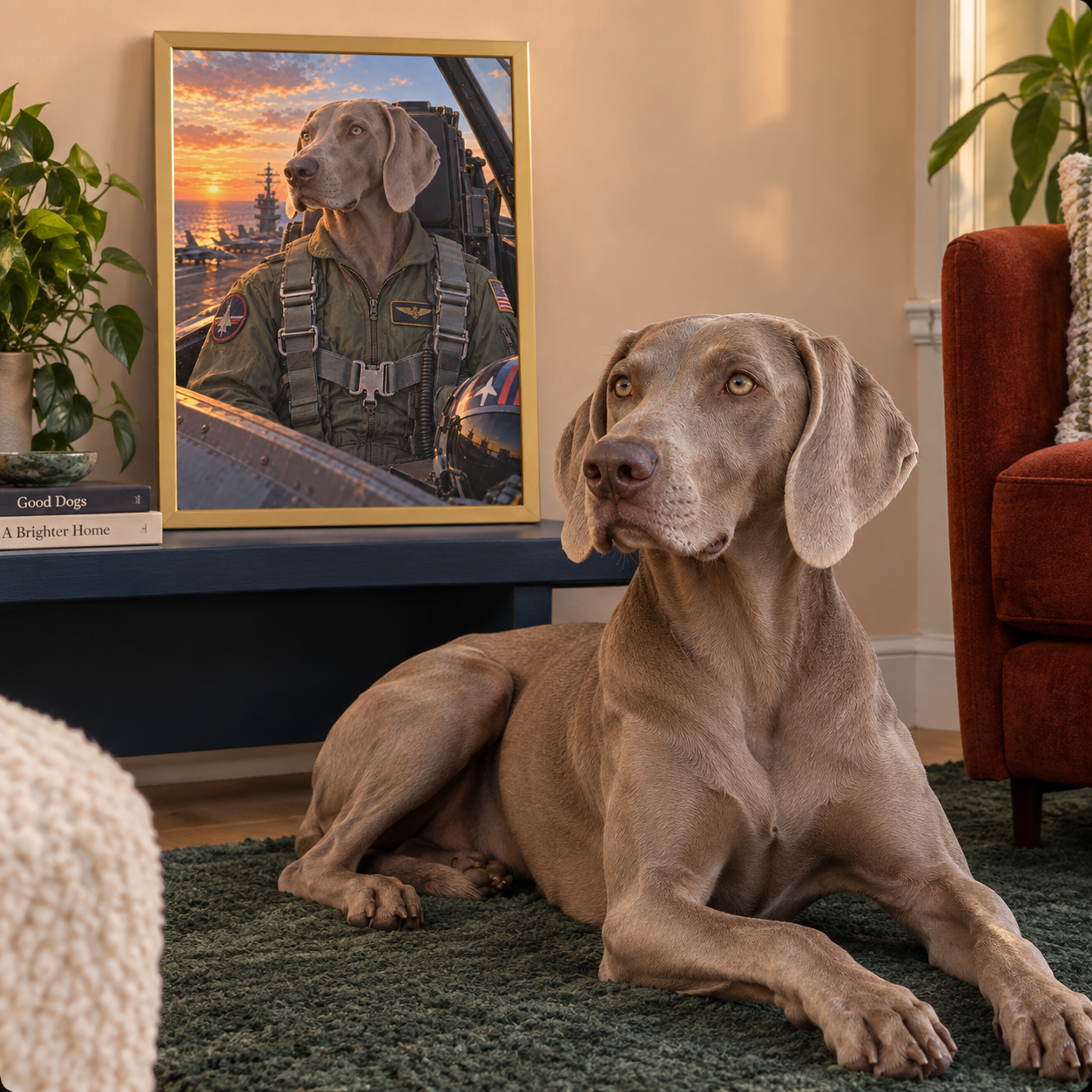 The Ace Pilot Custom Art Print — lifestyle view