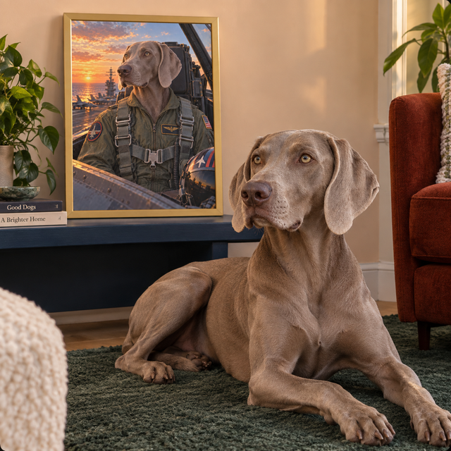The Ace Pilot Custom Art Print — lifestyle view