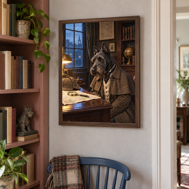 The Detective Custom Art Print — lifestyle view