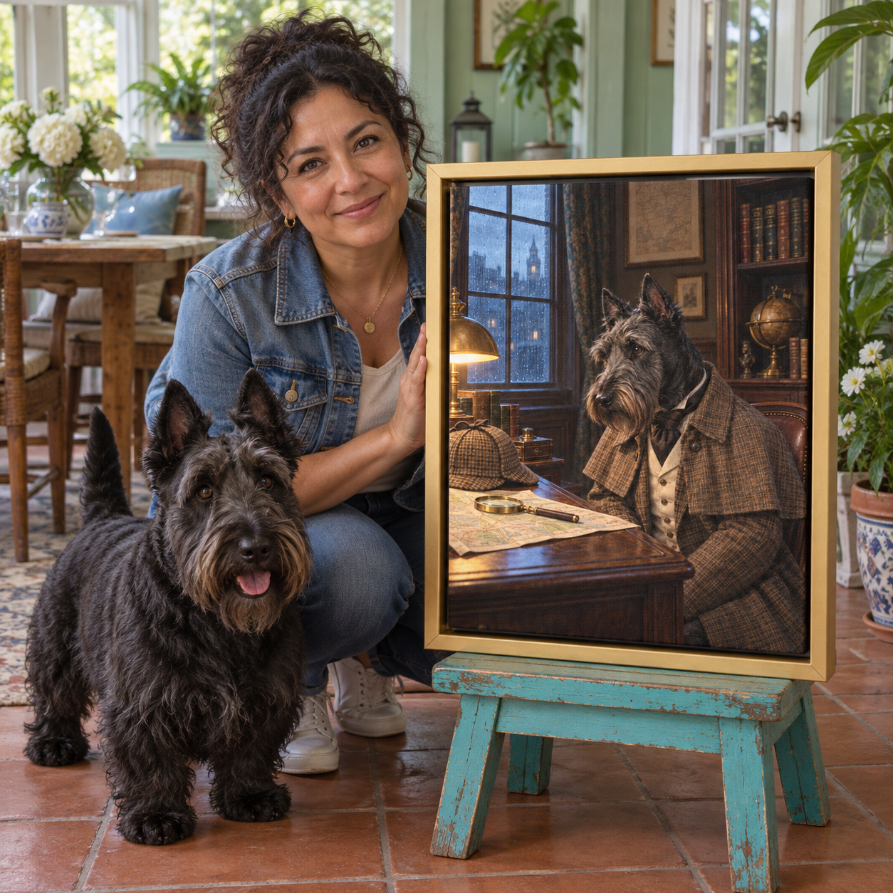 The Detective Custom Pet Canvas — lifestyle view