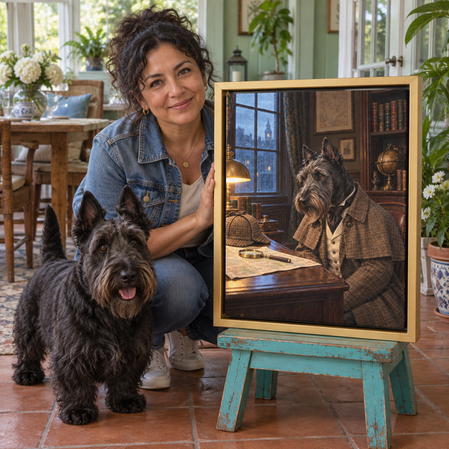 The Detective Custom Pet Canvas — lifestyle view