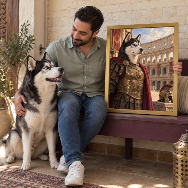 The Gladiator Custom Art Print — lifestyle view