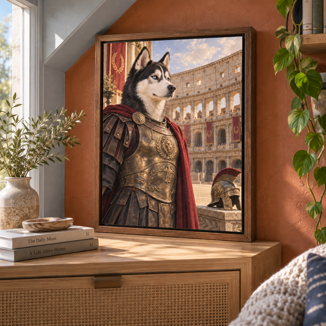 The Gladiator Custom Pet Canvas — lifestyle view