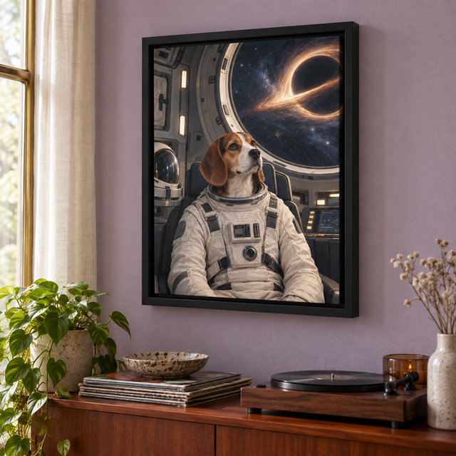 The Star Voyager Custom Pet Canvas — lifestyle view